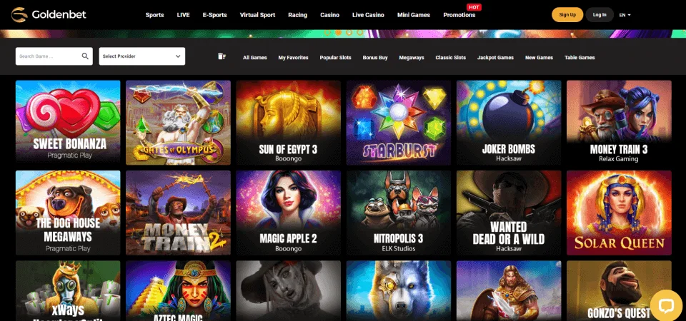 Anteprima della piattaforma Goldenbet